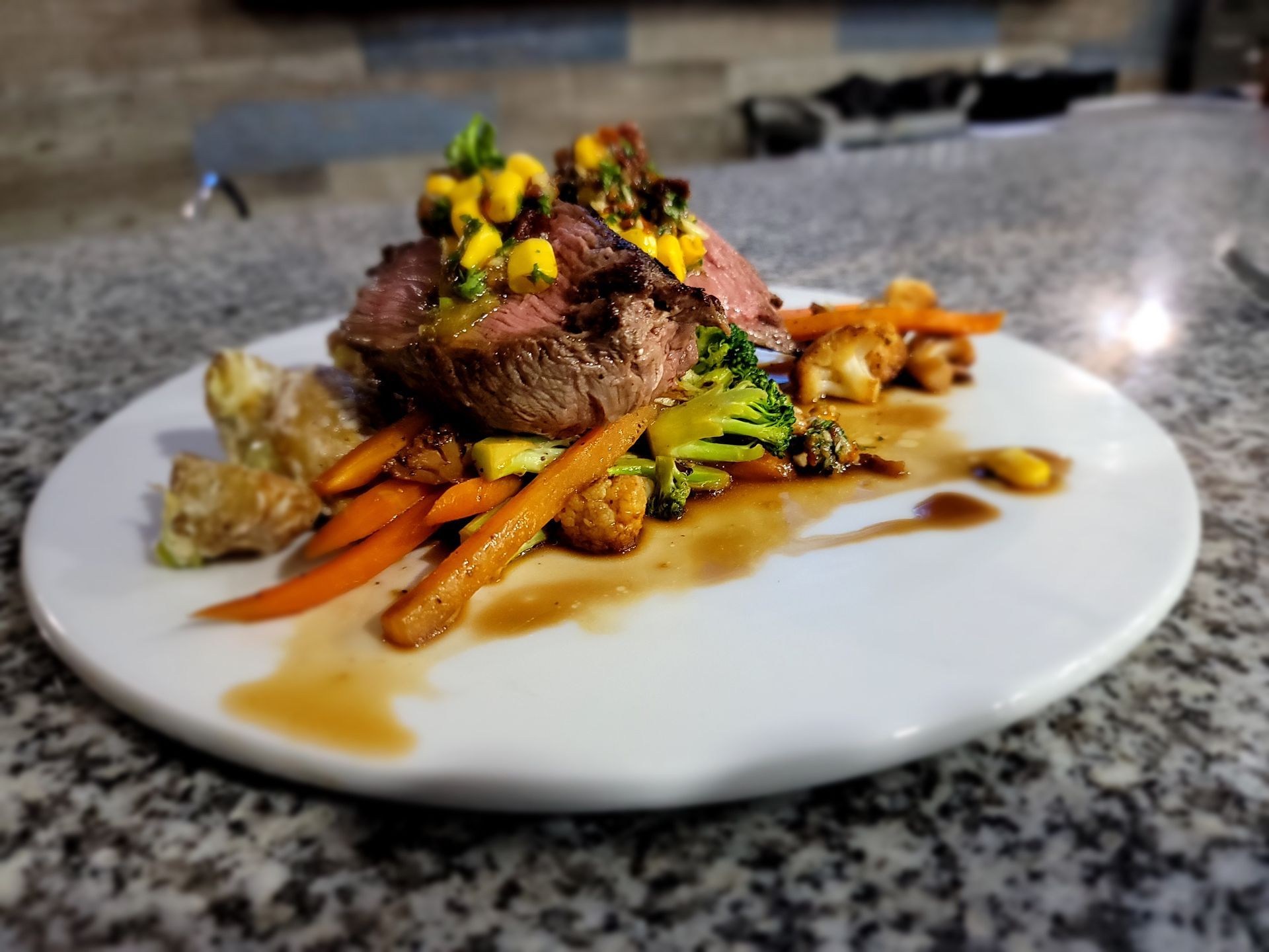 A plated dish at Sea Salt restaurant